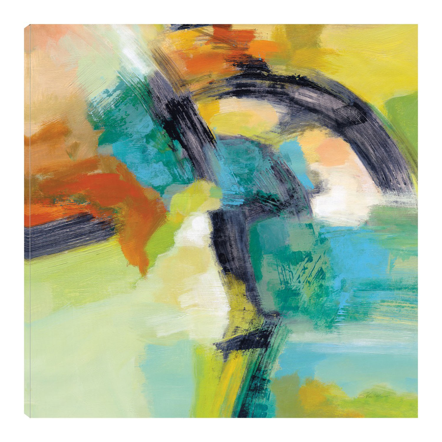 Cuadro Decorativo Fine Art TJ 'Arcoíris en el Asfalto' de Silvia Vassileva 94 x 94 cm