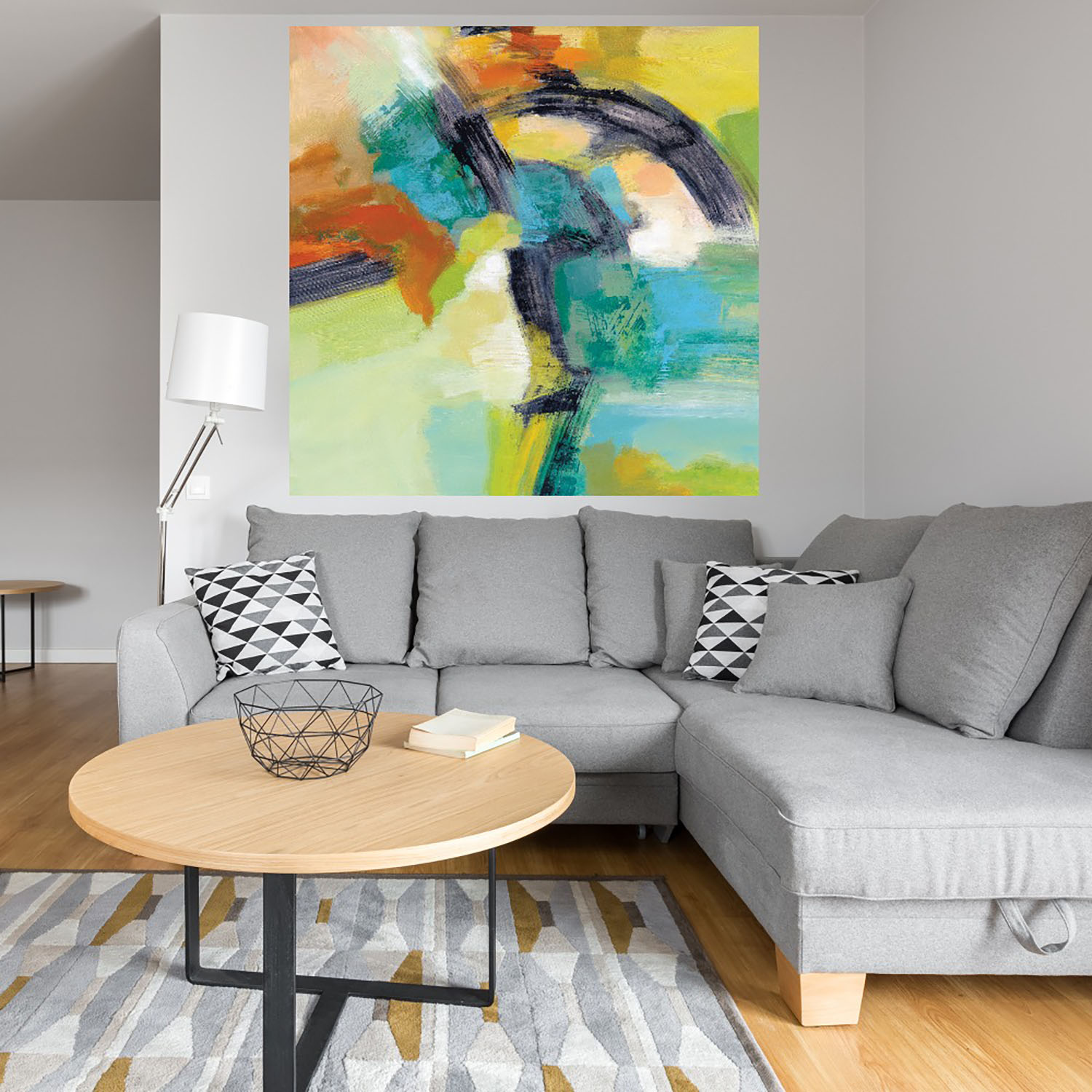 Foto 4 | Cuadro Decorativo Fine Art TJ 'Arcoíris en el Asfalto' de Silvia Vassileva 94 x 94 cm