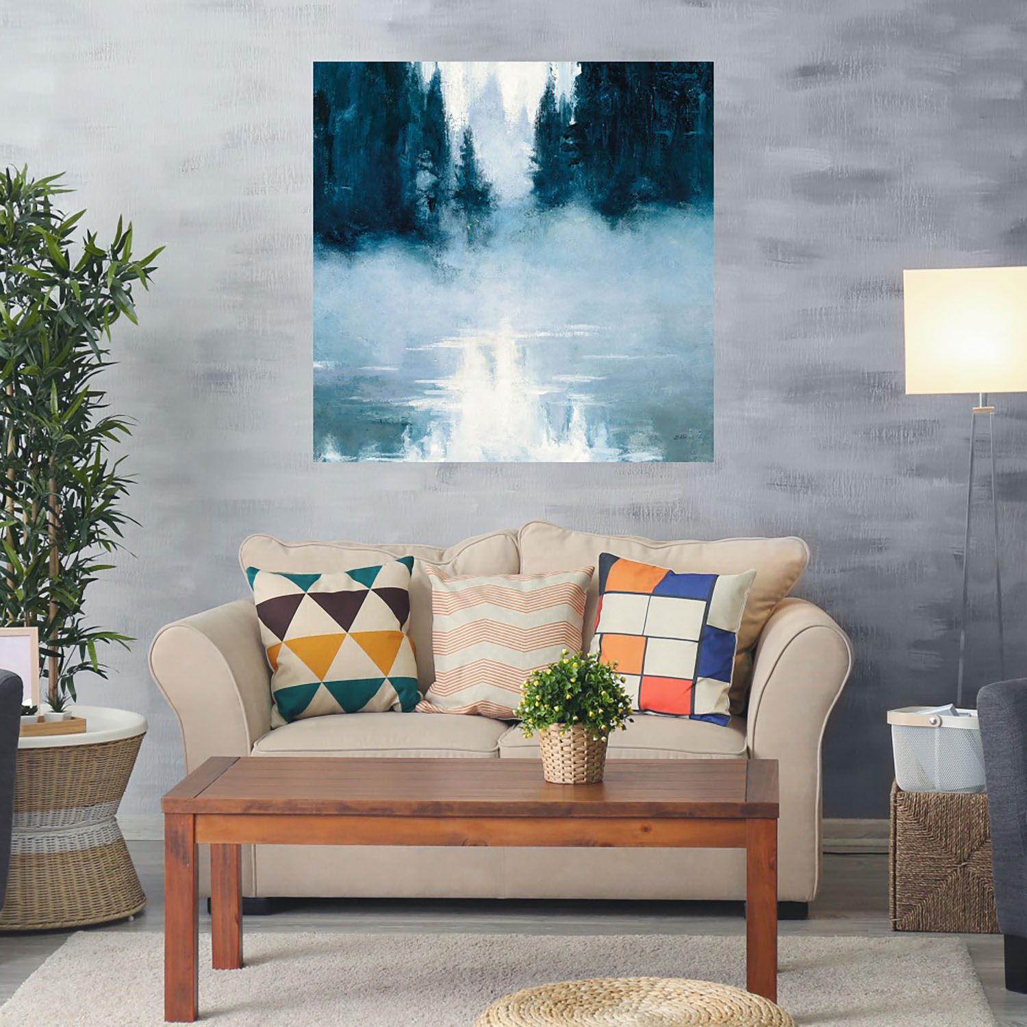 Foto 2 | Cuadro Decorativo Fine Art TJ 'Aguas Fronterizas' de Julia Purinton 94 x 94 cm