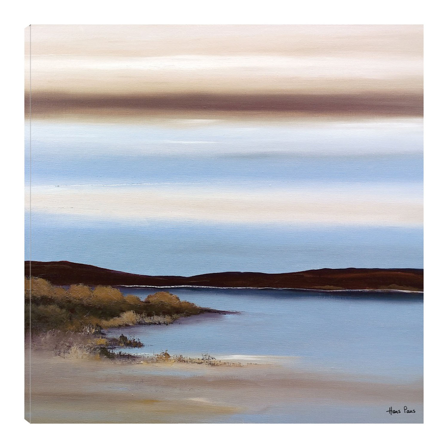 Cuadro Decorativo Fine Art TJ 'A la Orilla del Río Abstracto I' de Hans Paus 82 x 82 cm