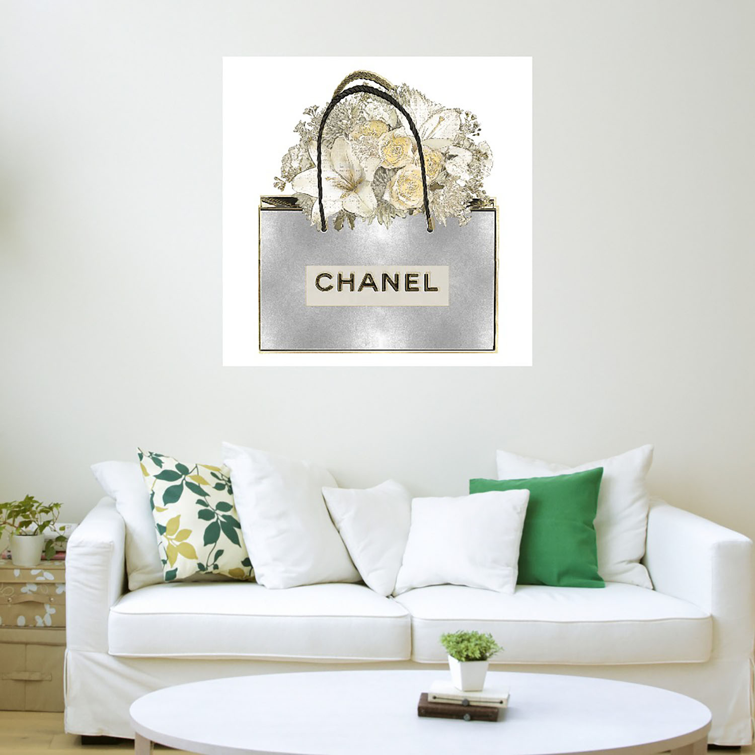 Foto 4 pulgar | Cuadro Decorativo Fine Art Tj Bolsa de Plata con Ramo Floral