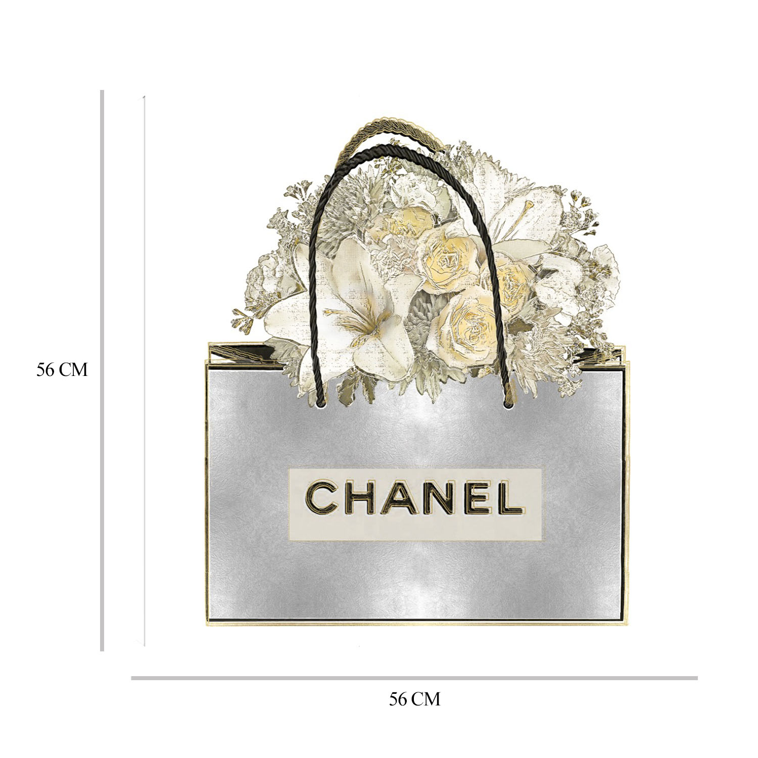 Foto 7 pulgar | Cuadro Decorativo Fine Art Tj Bolsa de Plata con Ramo Floral
