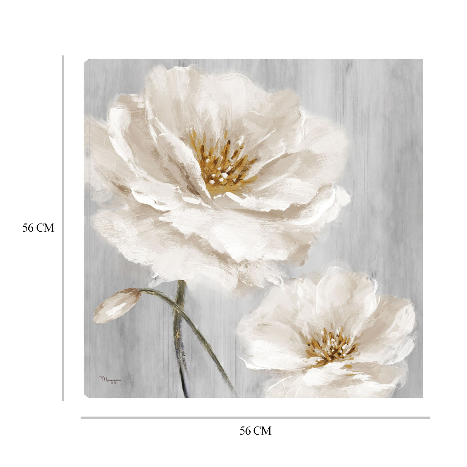 Foto 7 pulgar | Cuadro Decorativo Fine Art TJ 'Blancos de Jardín I' de Heather Hayes 56 x 56 cm