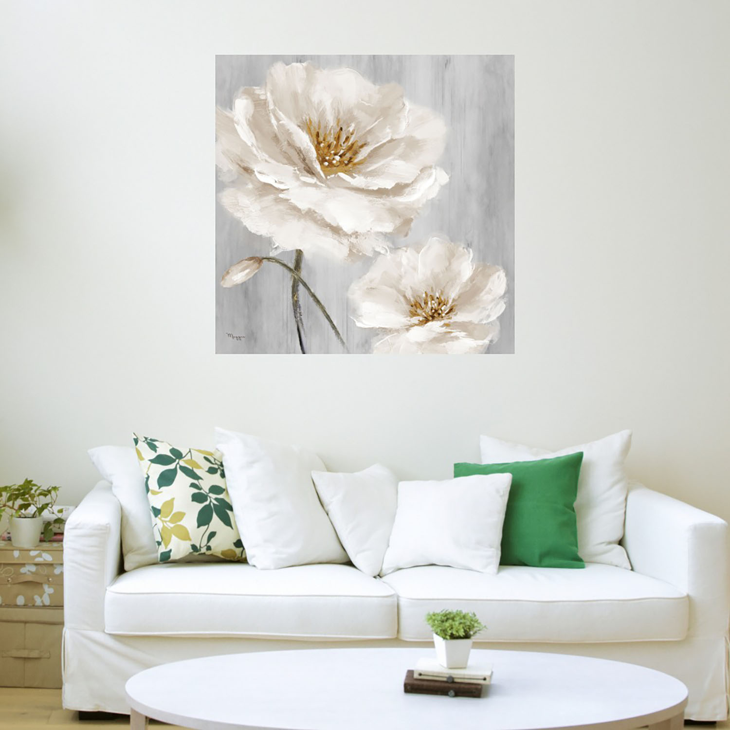 Foto 4 pulgar | Cuadro Decorativo Fine Art TJ 'Blancos de Jardín I' de Heather Hayes 82 x 82 cm
