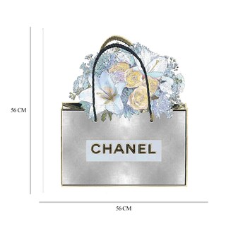 Foto 6 | Cuadro Decorativo - Bolsa de Plata con Ramo Aqua - Fine Art Tj - Madeline Blake - Arte Moderno - Impresión En Lienzo