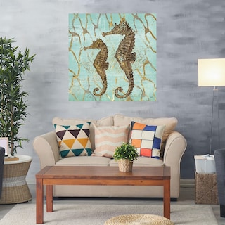 Foto 2 | Cuadro Decorativo - Caballitos De Mar De Oro - Fine Art Tj - Heather Hayes - Arte Moderno - Impresión En Lienzo