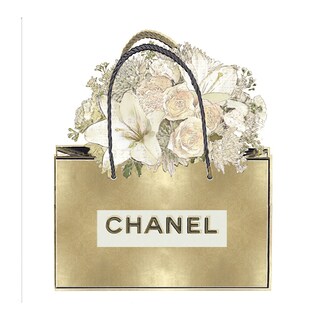 Foto 1 | Cuadro Decorativo - Bolsa de Oro con Ramo Floral - Fine Art Tj - Madeline Blake - Arte Moderno - Impresión En Lienzo