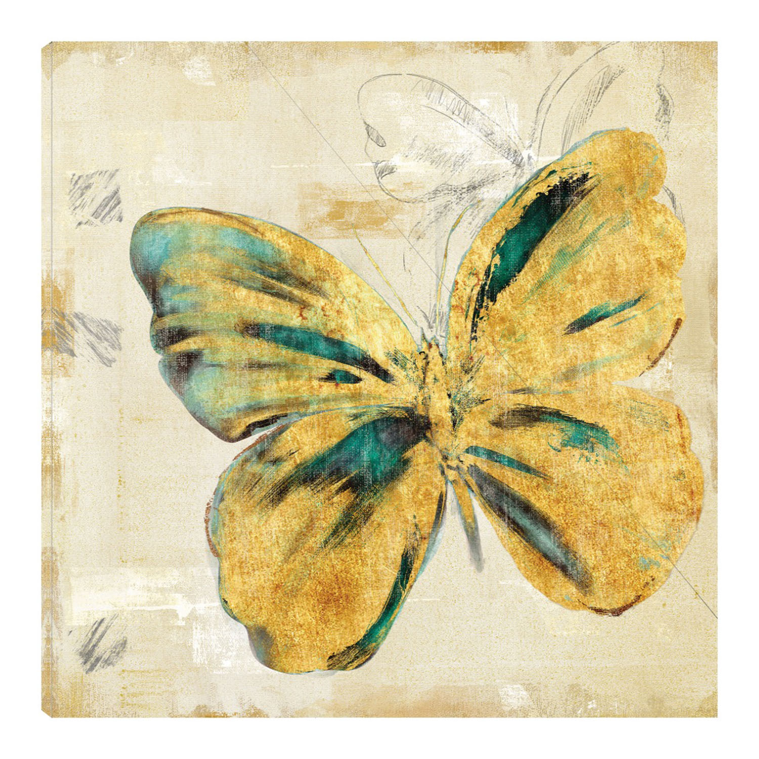 Foto 2 pulgar | Cuadro Decorativo Fine Art TJ 'Bosquejo De Mariposa II' de Heather Hayes 56 x 56 cm