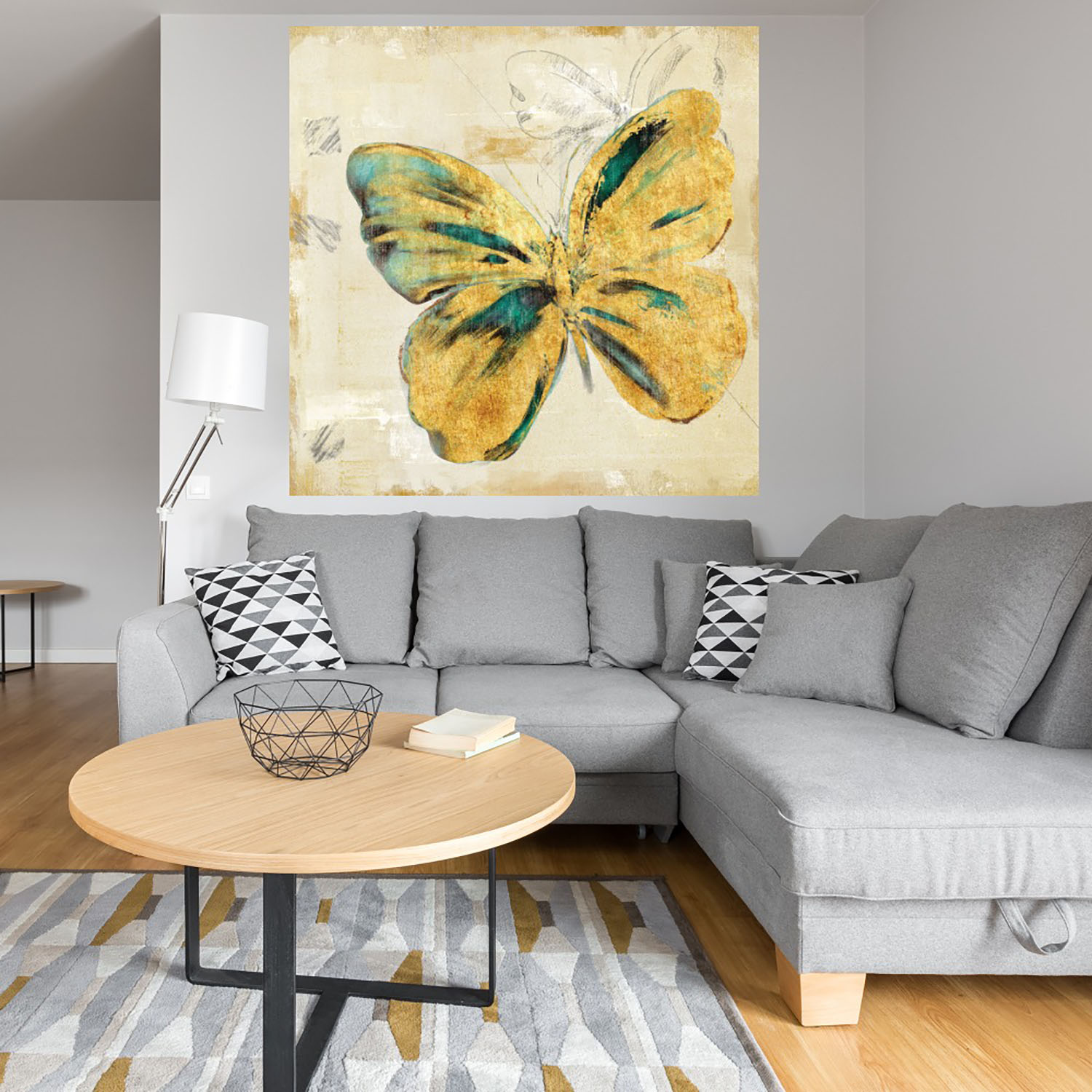 Foto 5 pulgar | Cuadro Decorativo Fine Art TJ 'Bosquejo De Mariposa II' de Heather Hayes 56 x 56 cm