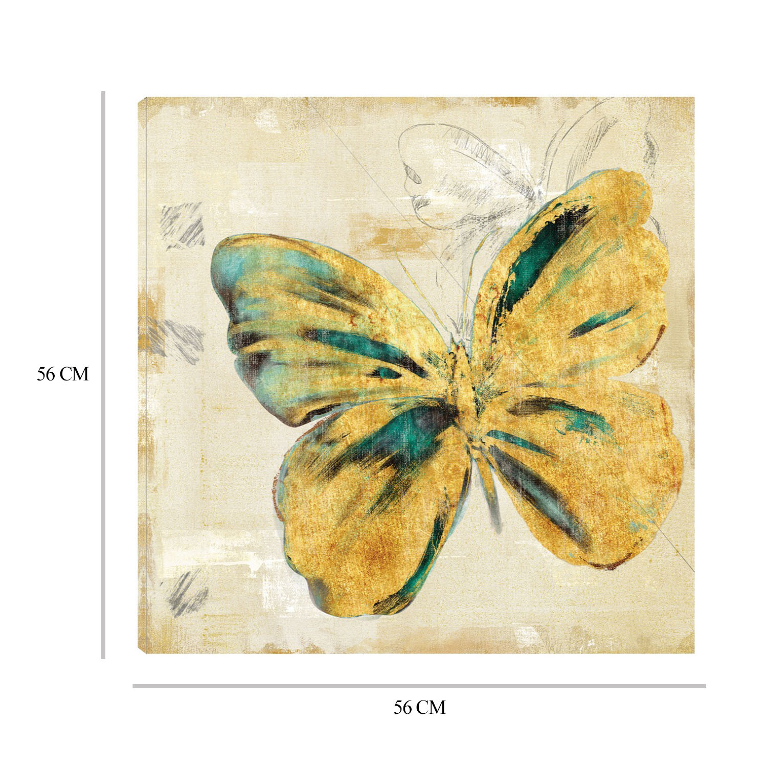 Foto 7 pulgar | Cuadro Decorativo Fine Art TJ 'Bosquejo De Mariposa II' de Heather Hayes 56 x 56 cm