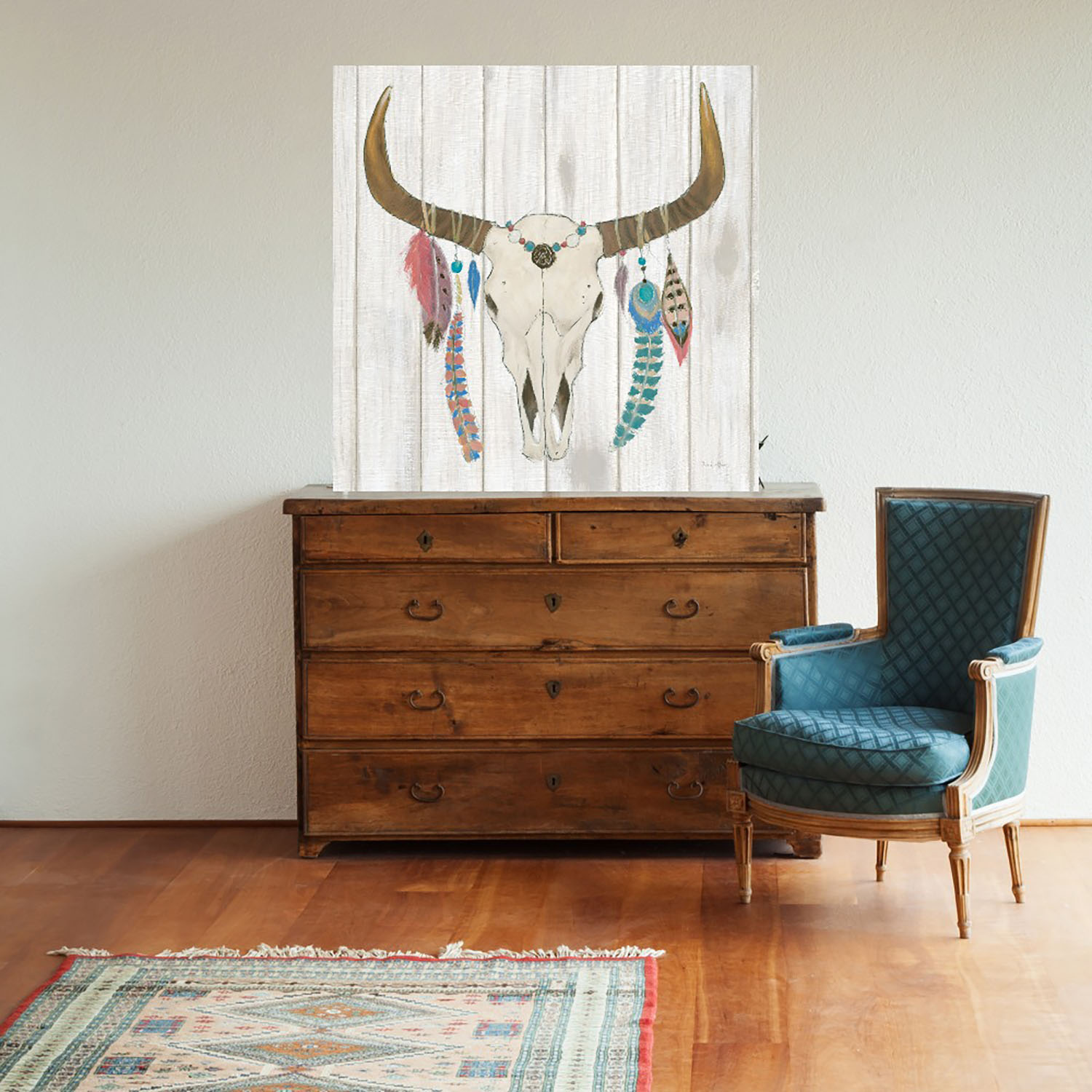 Foto 2 | Cuadro Decorativo Fine Art TJ 'Bohemio Creciente I' de Emily Adams 82 x 82 cm