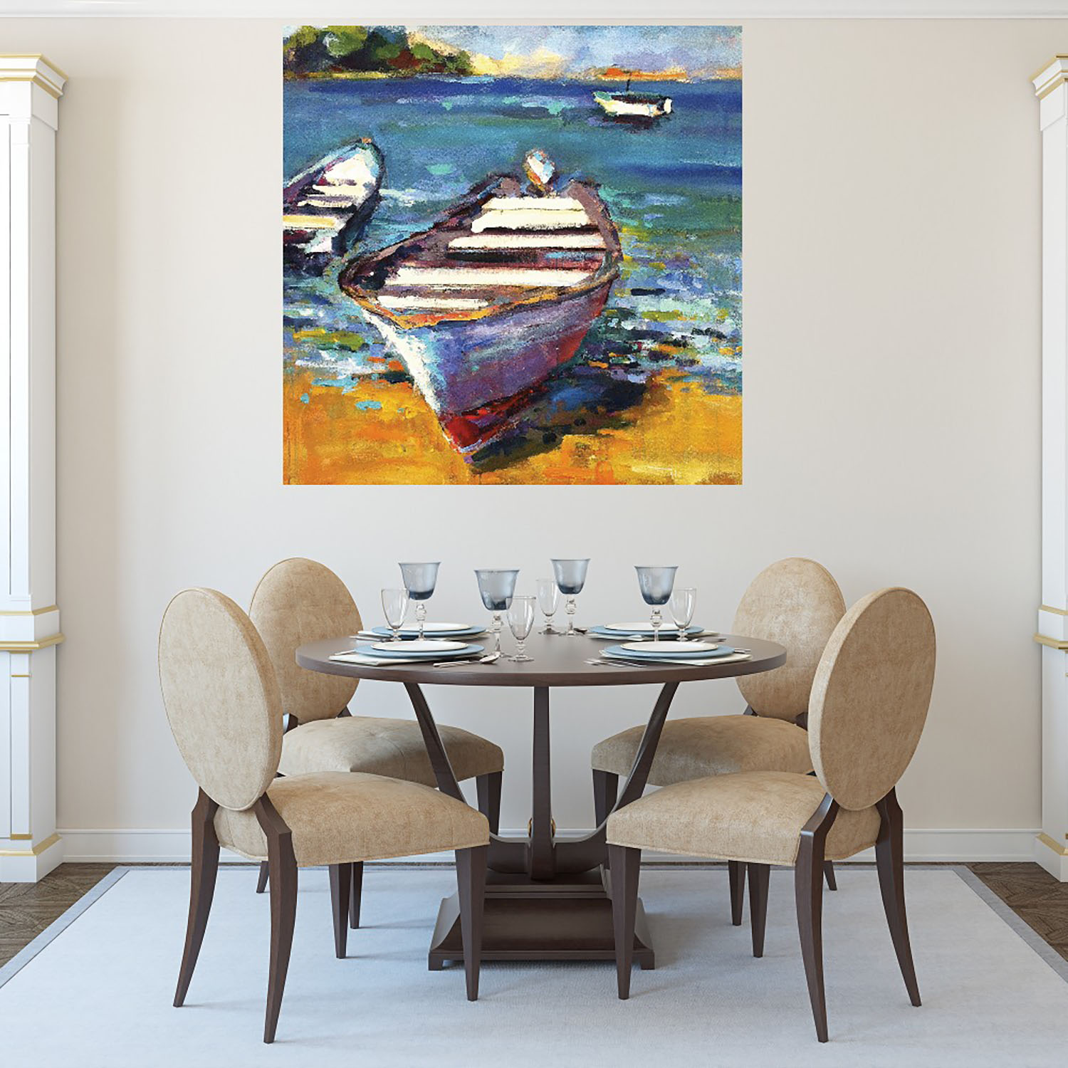 Foto 5 pulgar | Cuadro Decorativo Fine Art TJ 'Bote' de Page Pearson Railsback 56 x 56 cm