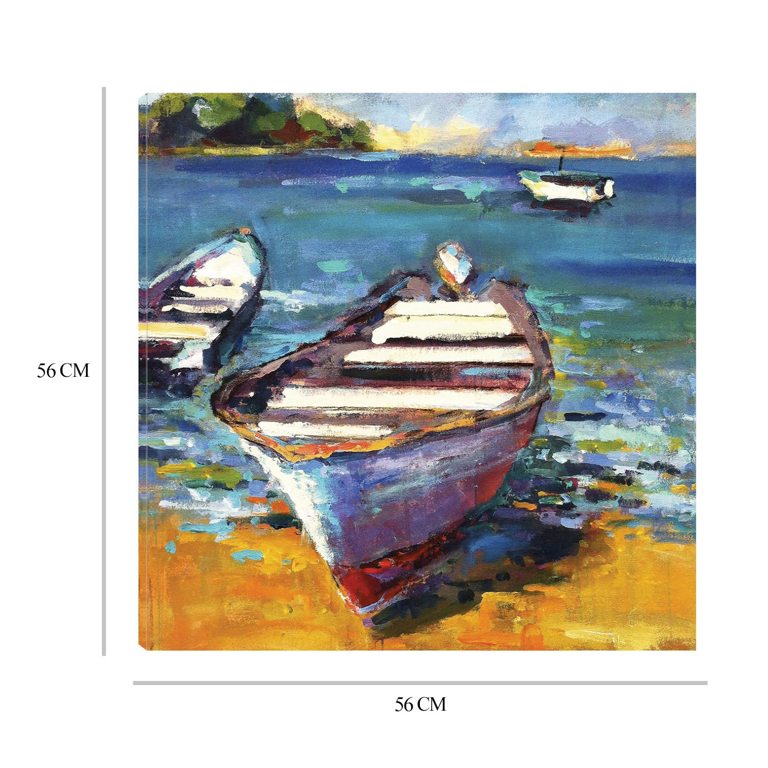 Foto 7 pulgar | Cuadro Decorativo Fine Art TJ 'Bote' de Page Pearson Railsback 56 x 56 cm