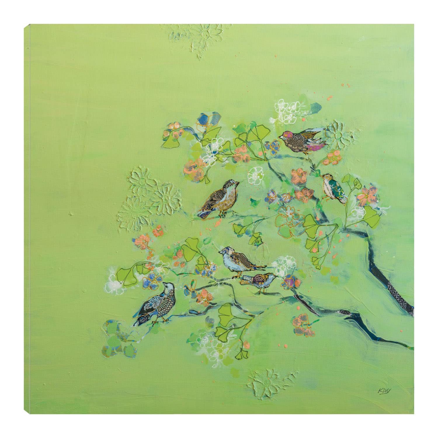Cuadro Decorativo Fine Art TJ 'Canto de Pájaro' de Kellie Day 82 x 82 cm $2,112