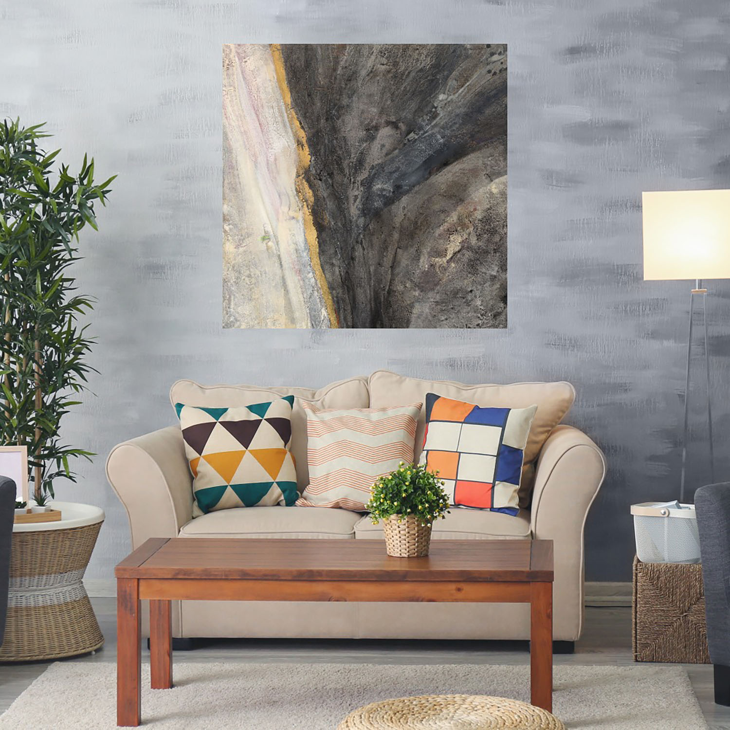 Foto 2 | Cuadro Decorativo Fine Art TJ Barranco de Albena Hristova 94 x 94 cm