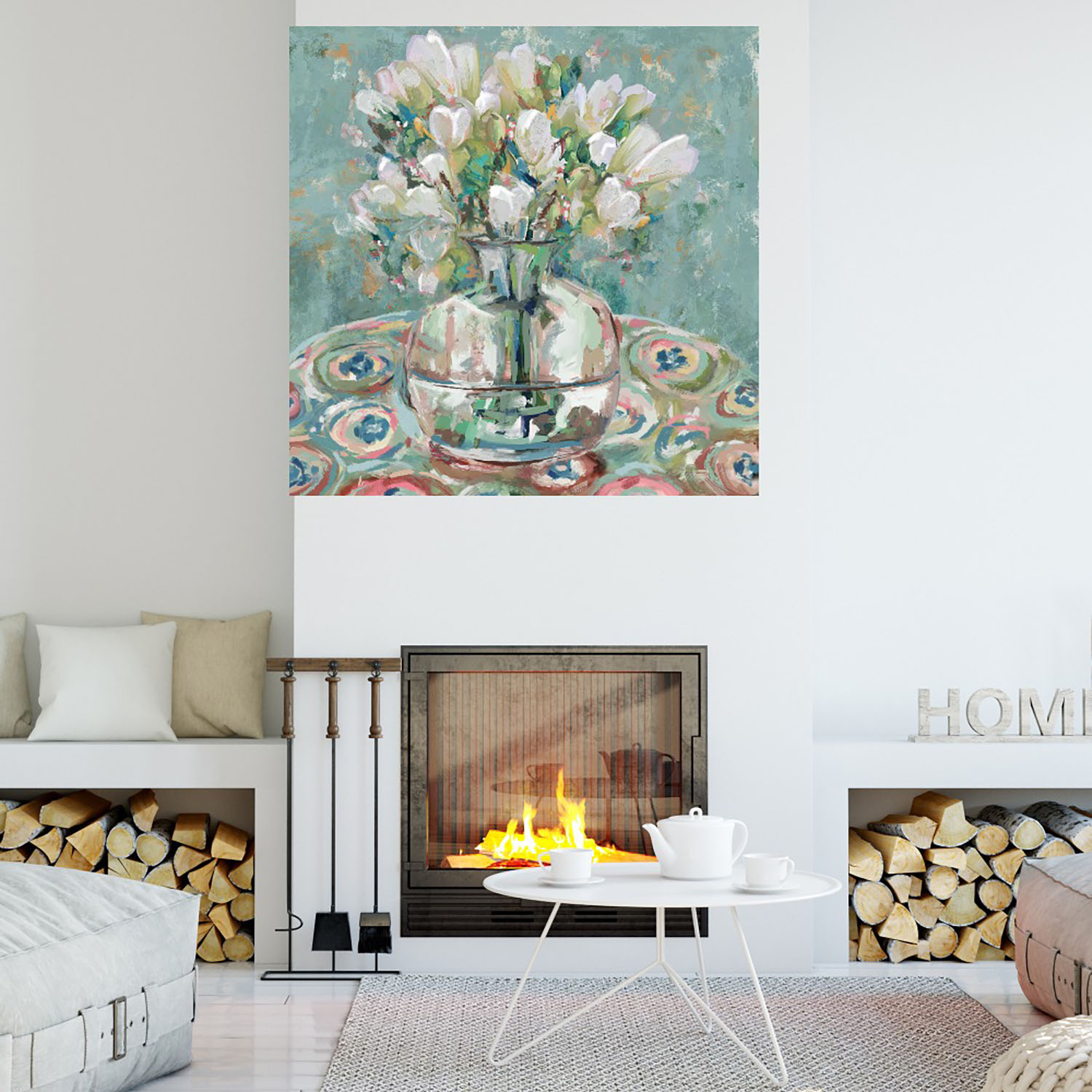Foto 4 | Cuadro Decorativo Fine Art Tj Barcelona Studio Arts Arte Floral Impresión en Lienzo