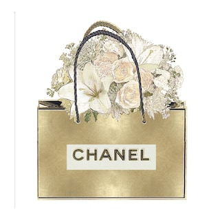 Foto 1 | Cuadro Decorativo - Bolsa De Oro Con Ramo Floral - Madeline Blake - Arte Moderno - Impresión En Lienzo - Fine Art Tj