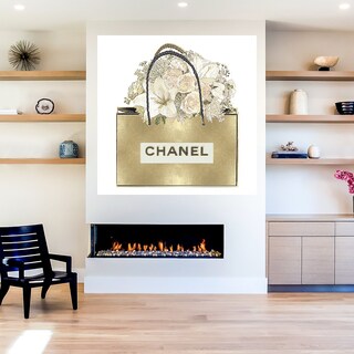 Foto 5 | Cuadro Decorativo - Bolsa De Oro Con Ramo Floral - Madeline Blake - Arte Moderno - Impresión En Lienzo - Fine Art Tj