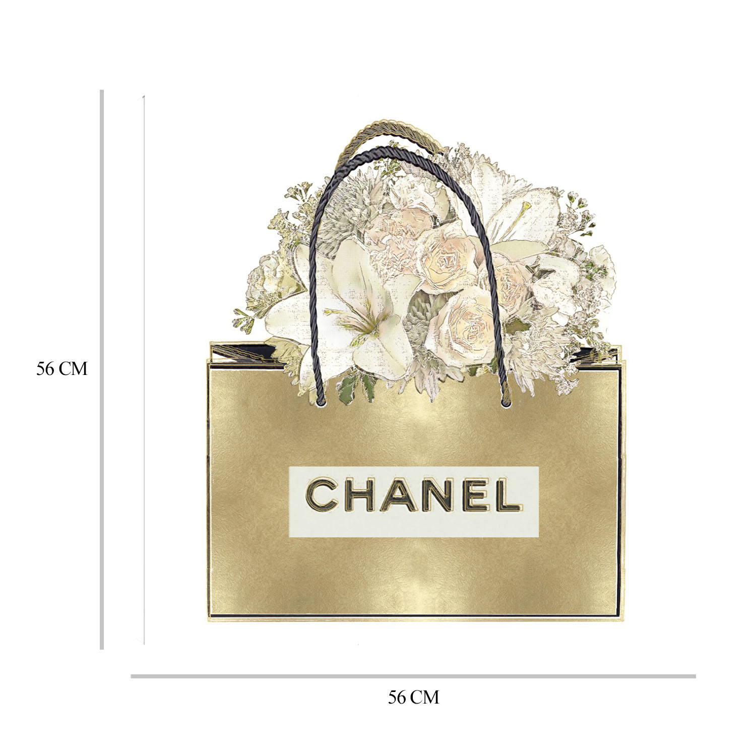 Foto 7 pulgar | Cuadro Decorativo - Bolsa De Oro Con Ramo Floral - Madeline Blake  - Arte Moderno - Impresión En Lienzo - Fine Art Tj