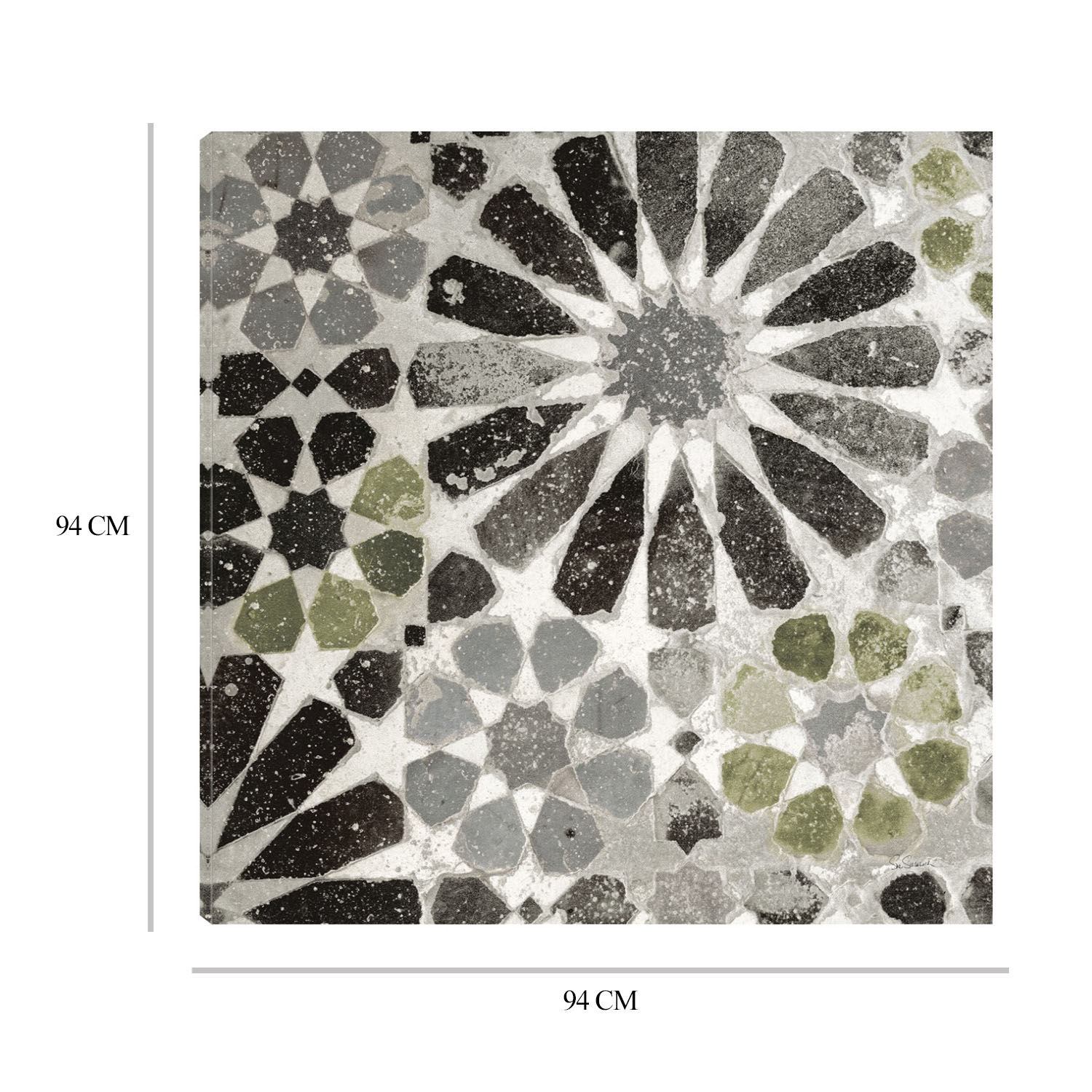 Foto 6 | Cuadro Decorativo Fine Art TJ 'Azulejo Verde y Gris Alhambra III