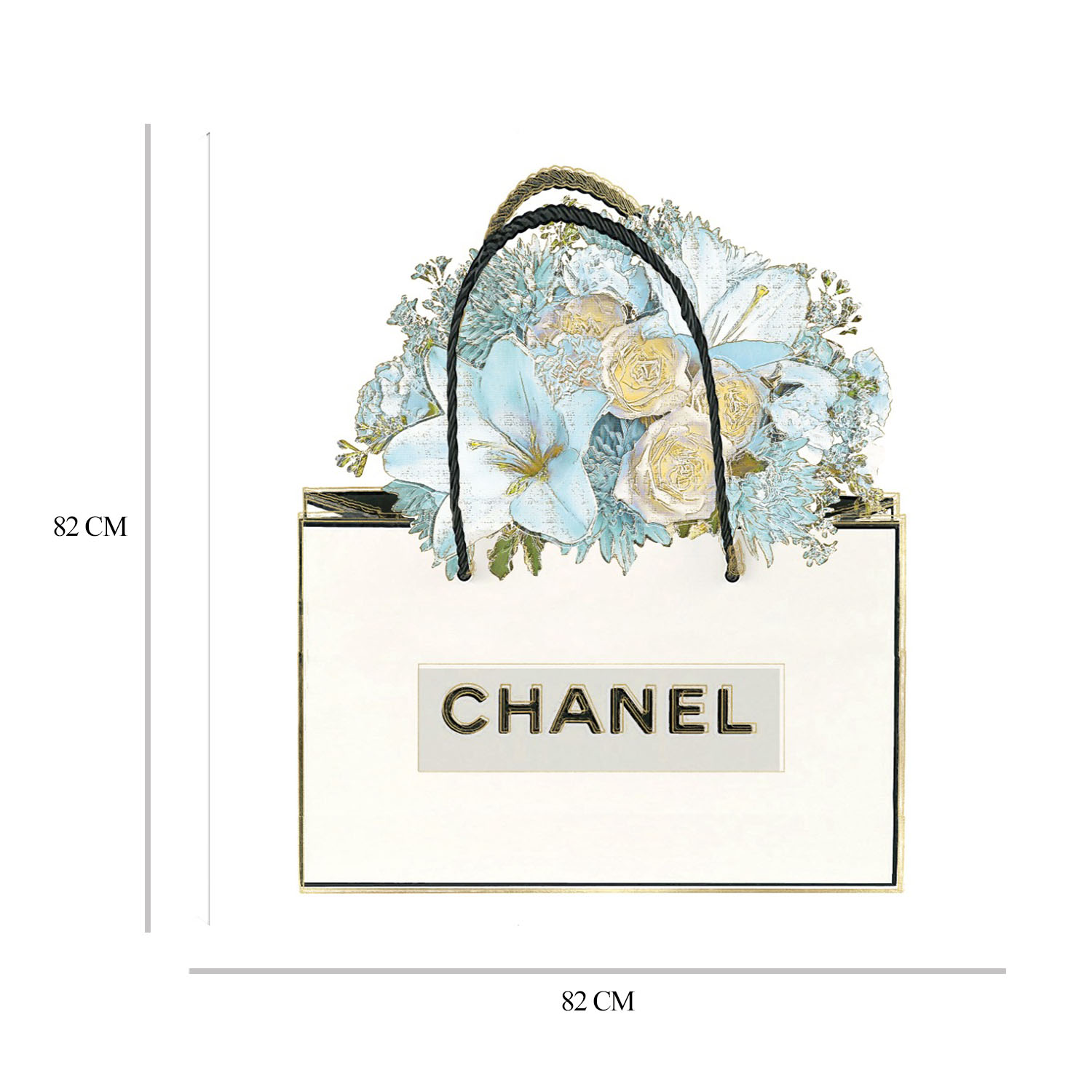 Foto 6 | Cuadro Decorativo Fine Art TJ 'Bolsa con Ramo Floral' de Madeline Blake 82 x 82 cm