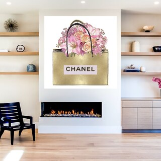 Foto 5 | Cuadro Decorativo - Bolsa De Oro Con Ramo De Rosa - Madeline Blake - Arte Moderno - Impresión En Lienzo - Fine Art Tj