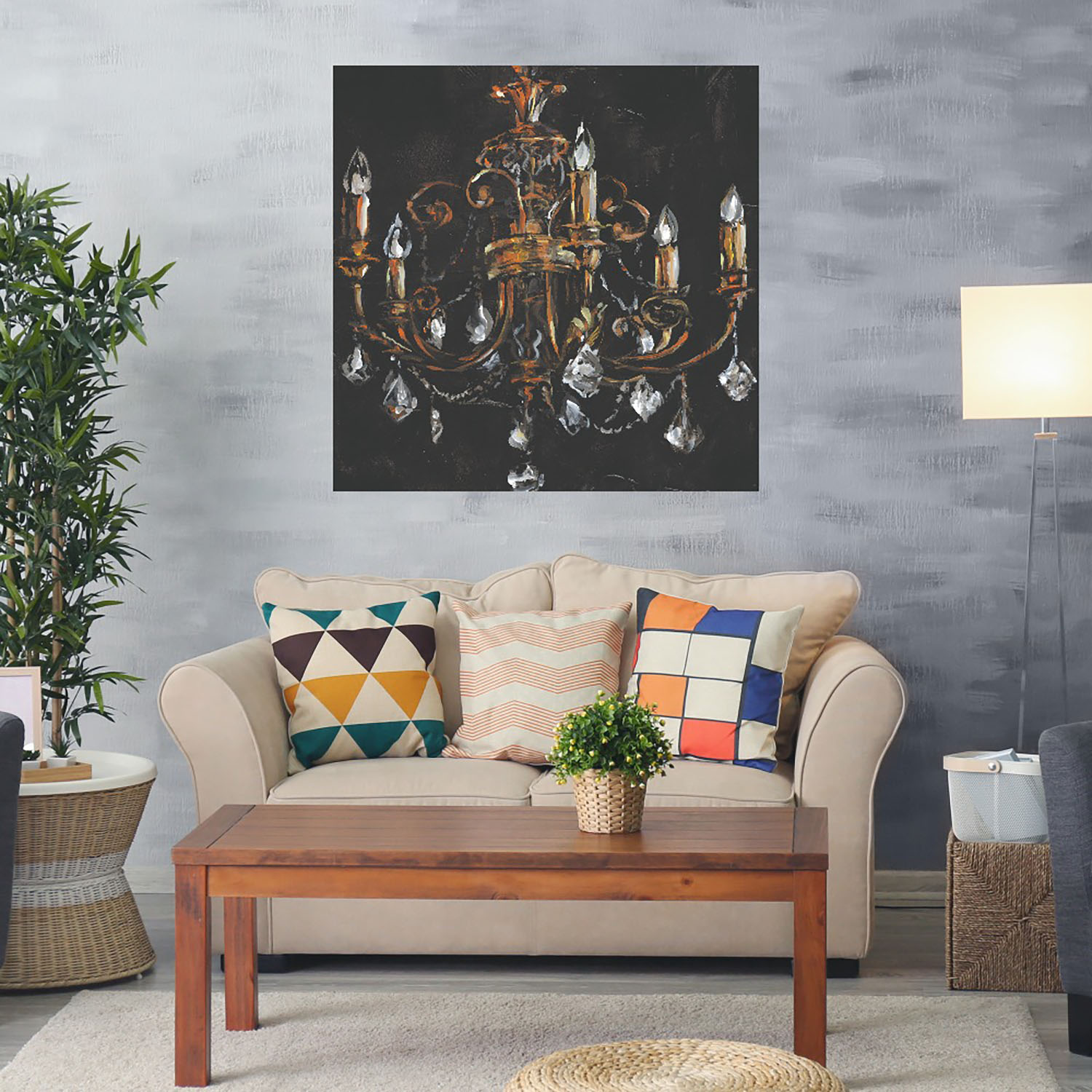 Foto 2 | Cuadro Decorativo Fine Art TJ 'Candelabro Dorado' de Willowbrook Fine Art 94 x 94 cm