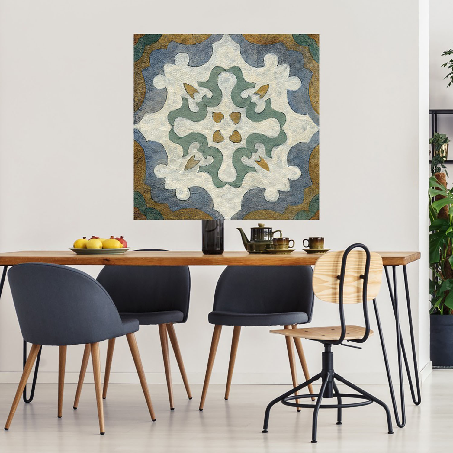 Foto 4 pulgar | Cuadro Decorativo - Azulejos Del Viejo Mundo Vi - Silvia Vassileva  - Arte Moderno - Impresión En Lienzo - Fine Art Tj