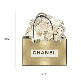 Foto 6 | Cuadro Decorativo - Bolsa De Oro Con Ramo Floral - Madeline Blake - Arte Moderno - Impresión En Lienzo - Fine Art Tj