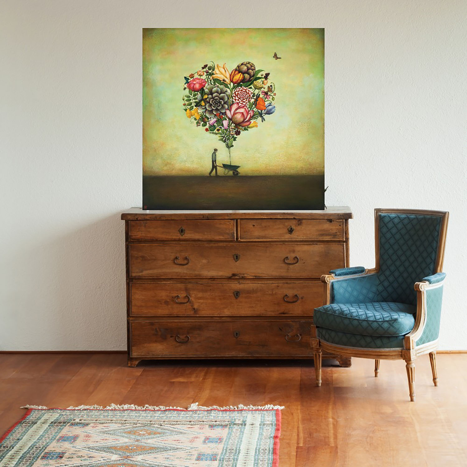 Foto 2 | Cuadro Decorativo Fine Art TJ Botánica del Gran Corazón de Duy Huynh 82 x 82 cm