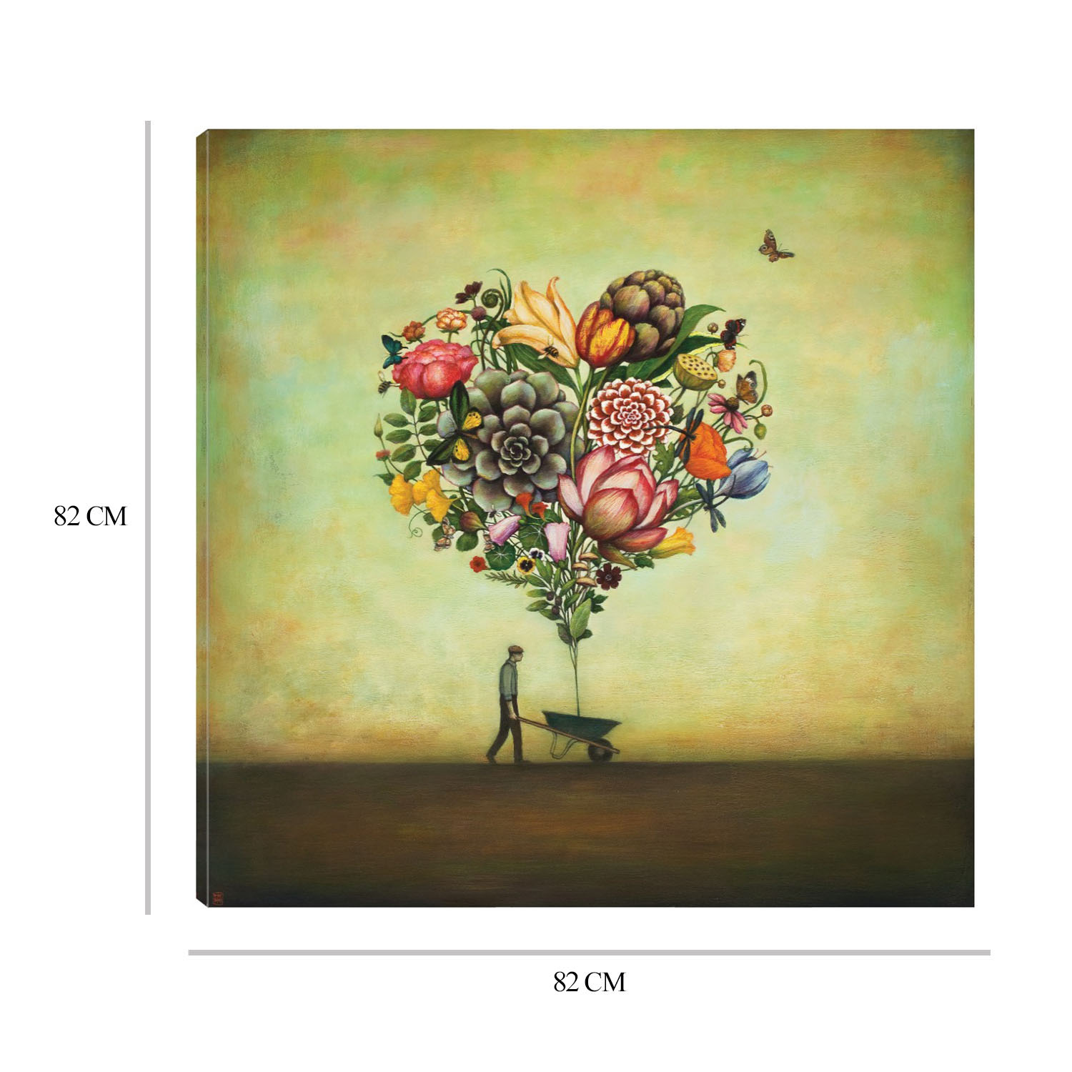 Foto 7 pulgar | Cuadro Decorativo Fine Art TJ Botánica del Gran Corazón de Duy Huynh 82 x 82 cm