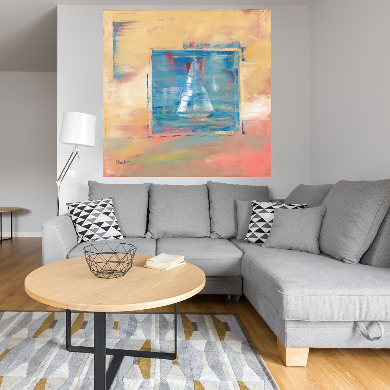 Foto 5 pulgar | Cuadro Decorativo Fine Art TJ Barcos del Puerto I de Paul Brent 82 x 82 cm