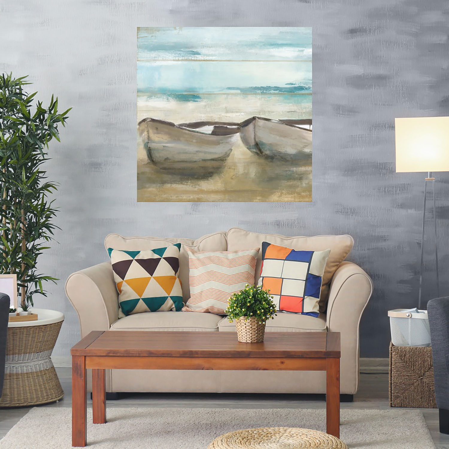 Foto 2 | Cuadro Decorativo Fine Art TJ Barra de Arena I de Heather Hayes 56 x 56 cm