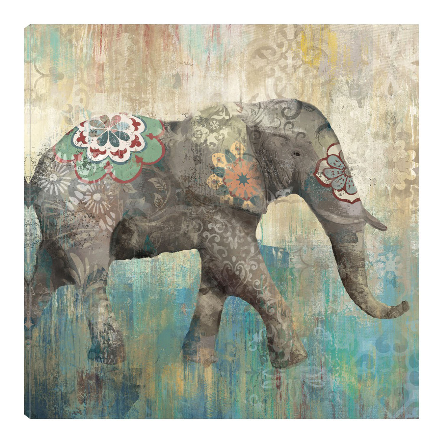 Foto 2 pulgar | Cuadro Decorativo - Elefante Boho I - Heather Hayes  - Arte Animales - Impresión En Lienzo - Fine Art Tj