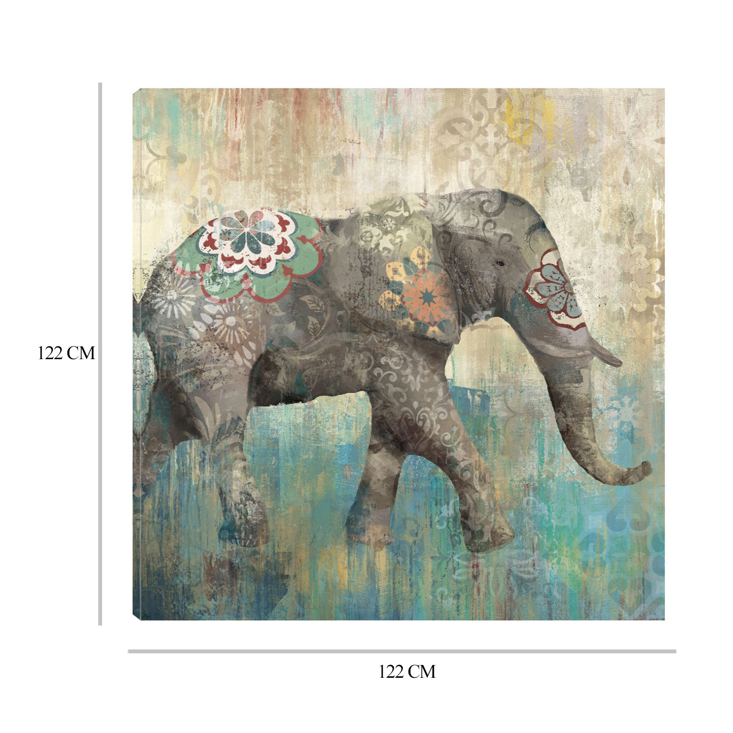 Foto 6 | Cuadro Decorativo - Elefante Boho I - Heather Hayes  - Arte Animales - Impresión En Lienzo - Fine Art Tj