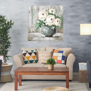 Foto 2 | Cuadro Decorativo - Flor Blanca Y Sabia I - Willowbrook Fine Art - Arte Floral - Impresión En Lienzo - Fine Art Tj
