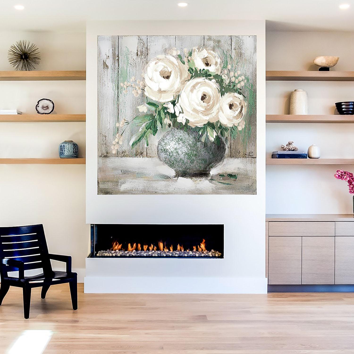 Foto 5 | Cuadro Decorativo - Flor Blanca Y Sabia I - Willowbrook Fine Art  - Arte Floral - Impresión En Lienzo - Fine Art Tj