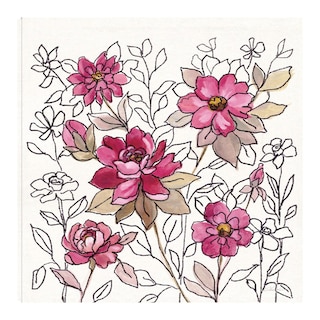 Foto 1 | Cuadro Decorativo - Encaje De Flor Magenta I - Silvia Vassileva - Arte Floral - Impresión En Lienzo - Fine Art Tj