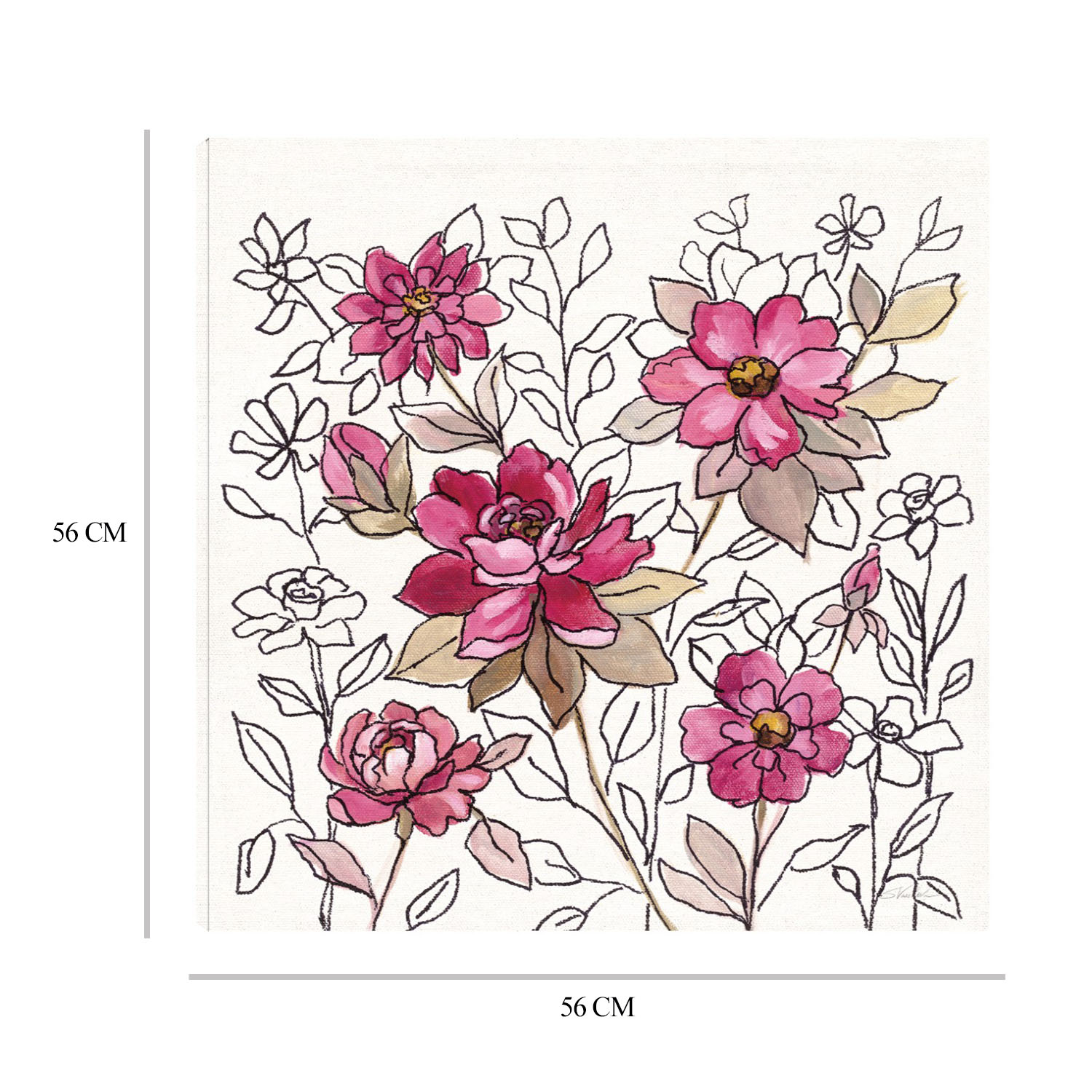 Foto 7 pulgar | Cuadro Decorativo - Encaje De Flor Magenta I - Silvia Vassileva  - Arte Floral - Impresión En Lienzo - Fine Art Tj