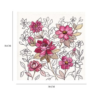 Foto 6 | Cuadro Decorativo - Encaje De Flor Magenta I - Silvia Vassileva - Arte Floral - Impresión En Lienzo - Fine Art Tj