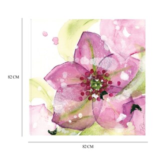Foto 6 | Cuadro Decorativo - Flor Rosa En La Nieve - Dawn Derman - Arte Abstracto - Impresión En Lienzo - Fine Art Tj