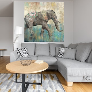 Foto 4 | Cuadro Decorativo - Elefante Boho I - Heather Hayes - Arte Animales - Impresión En Lienzo - Fine Art Tj