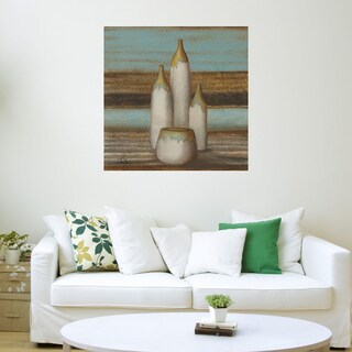 Foto 3 | Cuadro Decorativo - Elegantisimo En Verde Azulado I - Patricia Pinto - Arte Abstracto - Impresión En Lienzo - Fine A