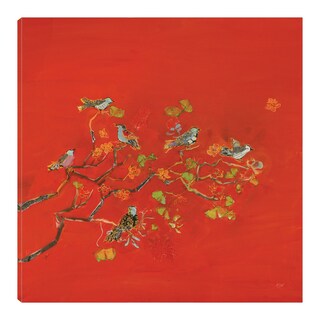 Foto 1 | Cuadro Decorativo - Fiesta De Pájaros - Kellie Day - Arte Animales - Impresión En Lienzo - Fine Art Tj