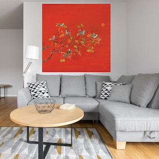 Foto 4 | Cuadro Decorativo - Fiesta De Pájaros - Kellie Day - Arte Animales - Impresión En Lienzo - Fine Art Tj