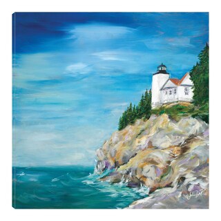 Foto 1 | Cuadro Decorativo - Faro En La Costa Rocosa Ii - Julie Derice - Arte Costa - Impresión En Lienzo - Fine Art Tj