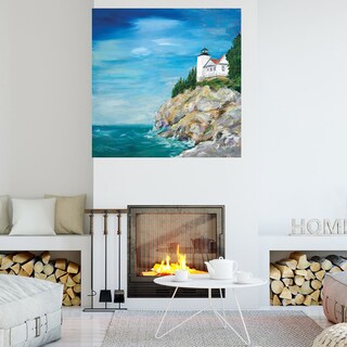 Foto 4 | Cuadro Decorativo - Faro En La Costa Rocosa Ii - Julie Derice - Arte Costa - Impresión En Lienzo - Fine Art Tj
