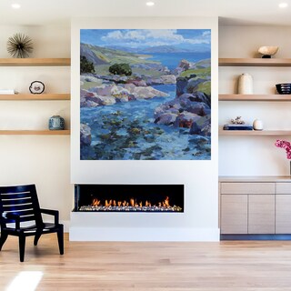 Foto 5 | Cuadro Decorativo - Faro En La Costa Rocosa Ii - Julie Derice - Arte Costa - Impresión En Lienzo - Fine Art Tj