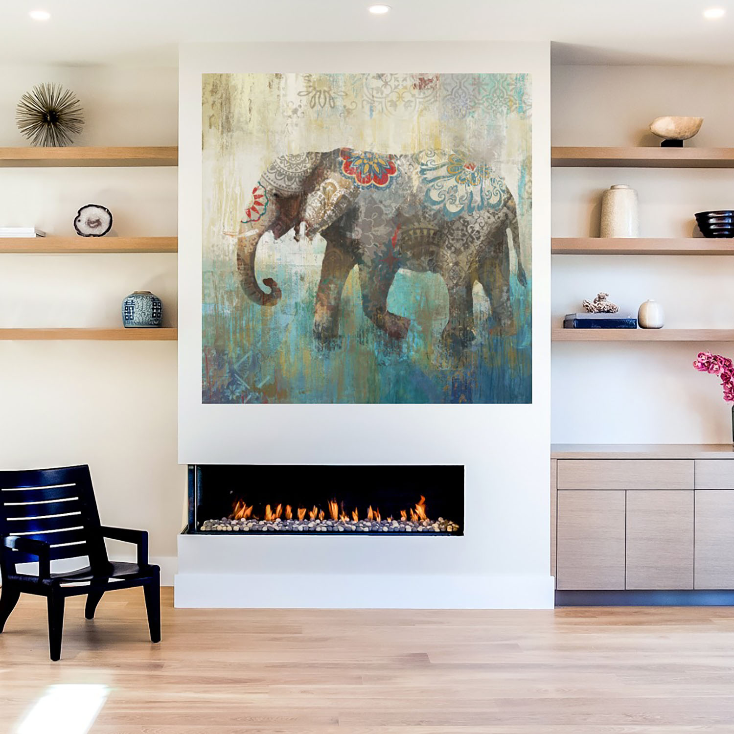 Foto 5 | Cuadro Decorativo - Elefante Boho Ii - Heather Hayes  - Arte Animales - Impresión En Lienzo - Fine Art Tj