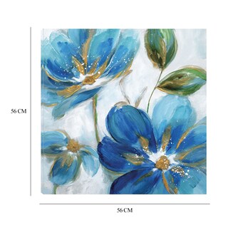 Foto 6 | Cuadro Decorativo - Azules Florecientes Ii - Nan - Arte Floral - Impresión En Lienzo - Fine Art Tj